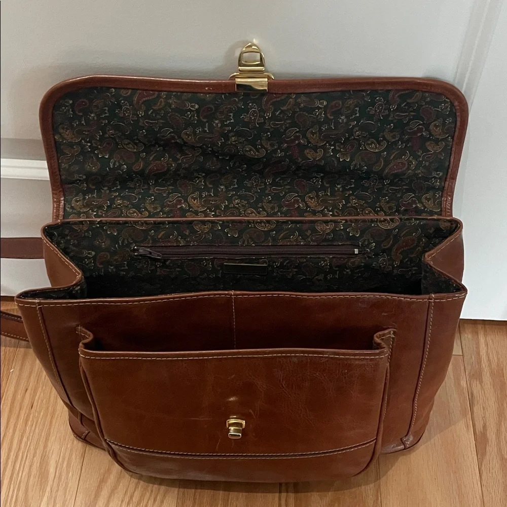Vintage Brown Leather satchel briefcase Bag - Picture 6 of 6